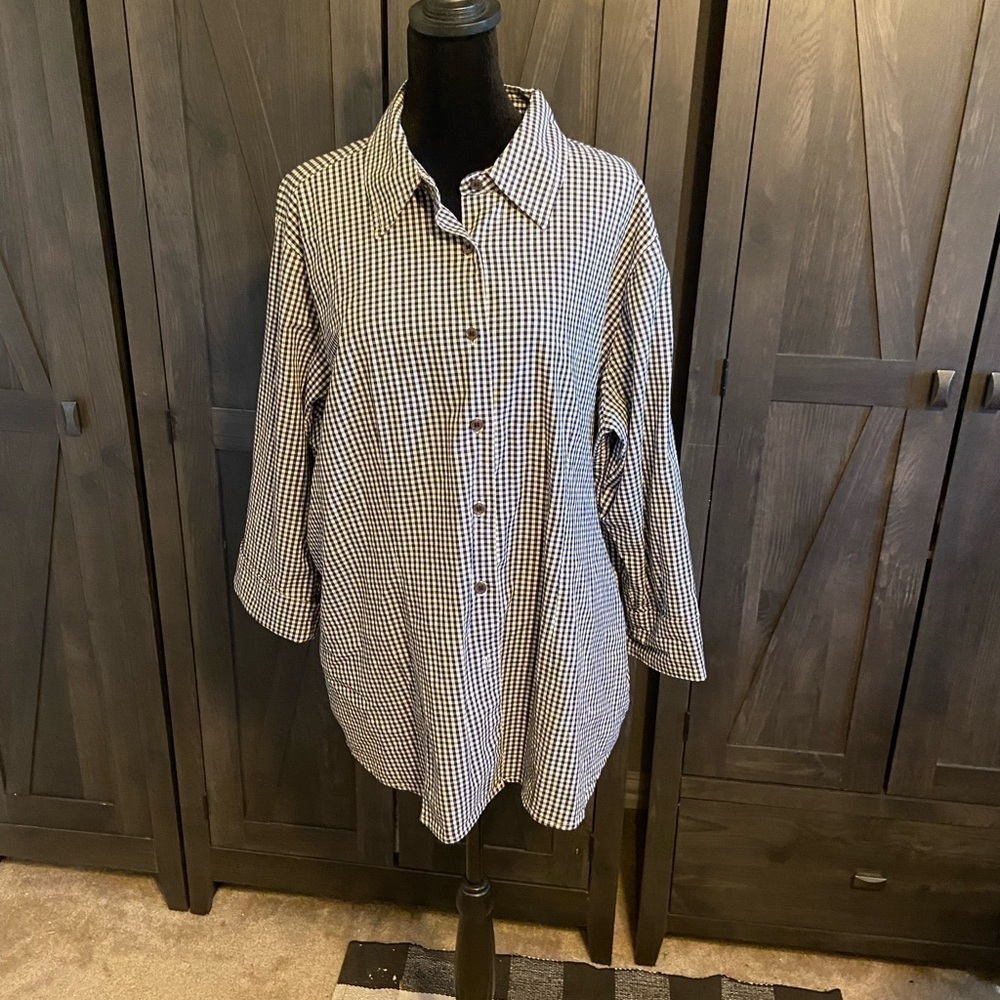 Jesse Sports Long Black and White Check Size 1X